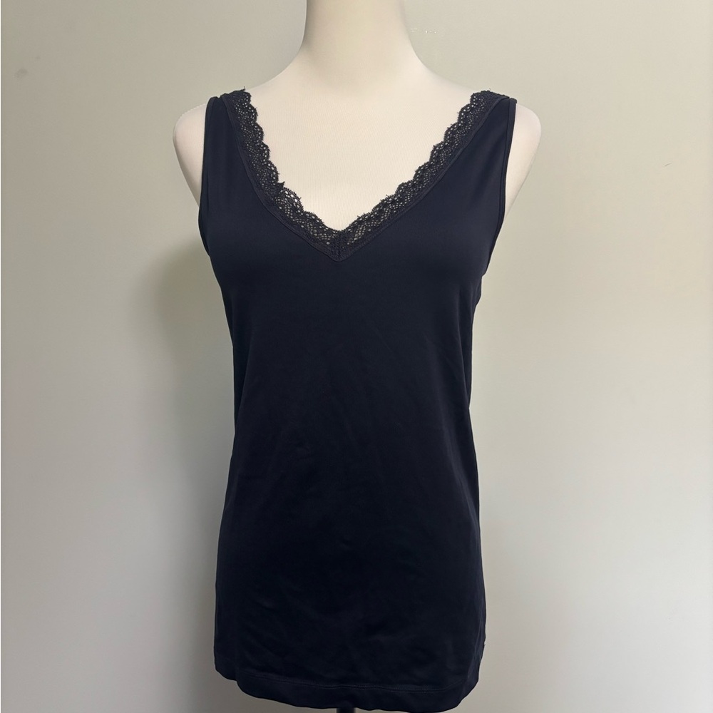 Banana Republic Navy Lace Detail Tank Camisole